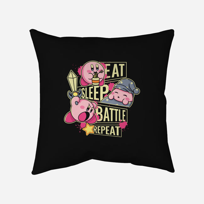 Eat Sleep Battle Repeat-None-Removable Cover-Throw Pillow-Xentee