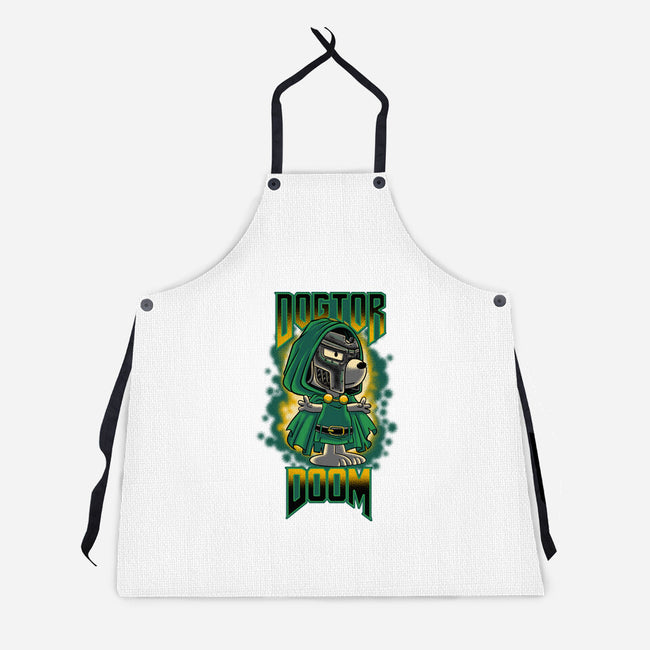 Dogtor Doom-Unisex-Kitchen-Apron-rmatix