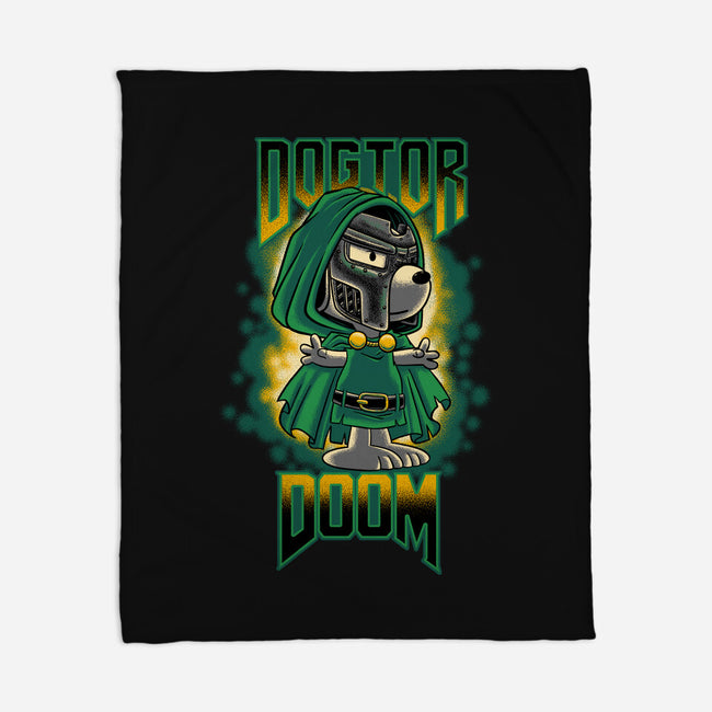 Dogtor Doom-None-Fleece-Blanket-rmatix