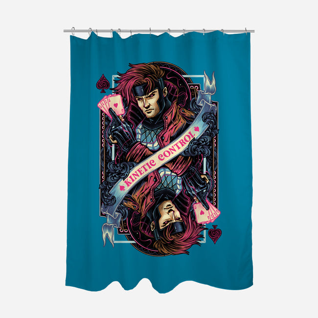 Kinetic Control Card-None-Polyester-Shower Curtain-glitchygorilla