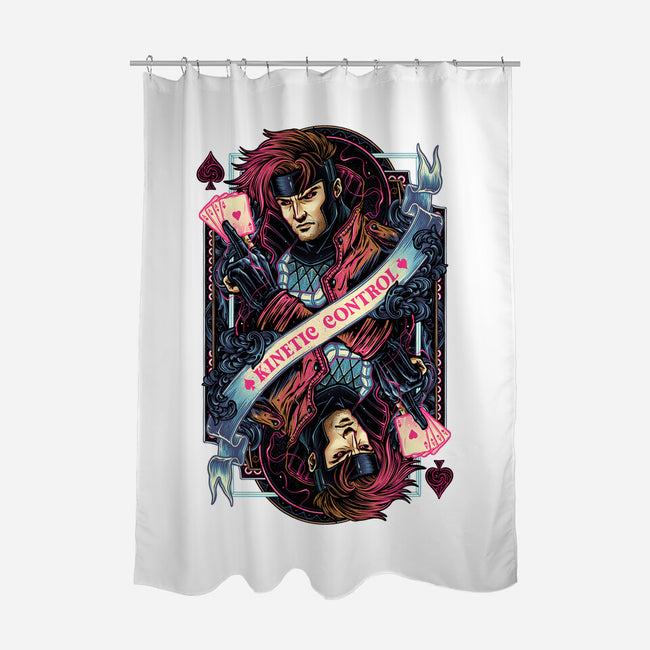 Kinetic Control Card-None-Polyester-Shower Curtain-glitchygorilla