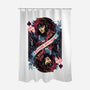 Kinetic Control Card-None-Polyester-Shower Curtain-glitchygorilla