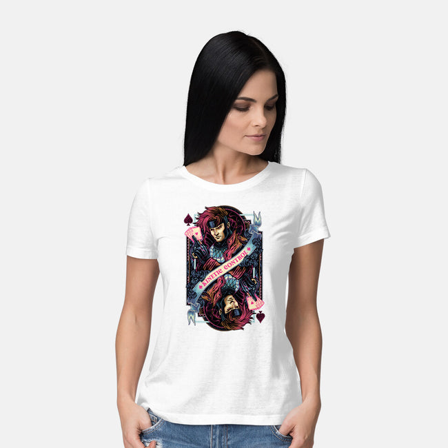 Kinetic Control Card-Womens-Basic-Tee-glitchygorilla