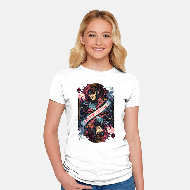 Kinetic Control Card-Womens-Fitted-Tee-glitchygorilla