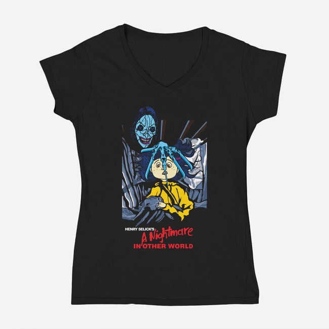 A Nightmare In Other World-Womens-V-Neck-Tee-dalethesk8er