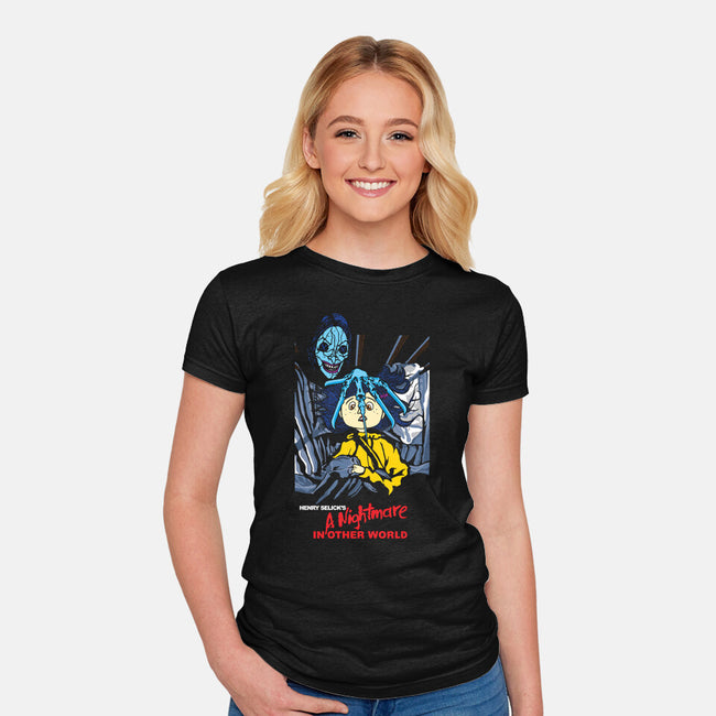 A Nightmare In Other World-Womens-Fitted-Tee-dalethesk8er