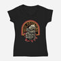 Chest Burster-Womens-V-Neck-Tee-glitchygorilla