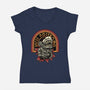 Chest Burster-Womens-V-Neck-Tee-glitchygorilla