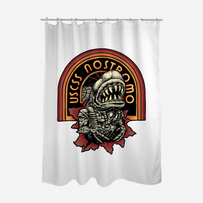 Chest Burster-None-Polyester-Shower Curtain-glitchygorilla