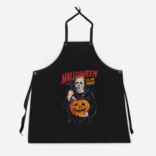 Halloween Is My Shape-Unisex-Kitchen-Apron-eduely