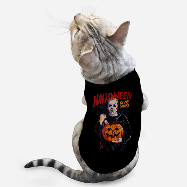 Halloween Is My Shape-Cat-Basic-Pet Tank-eduely