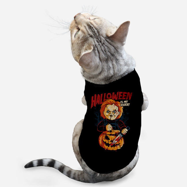 Halloween Is My Hobby-Cat-Basic-Pet Tank-eduely