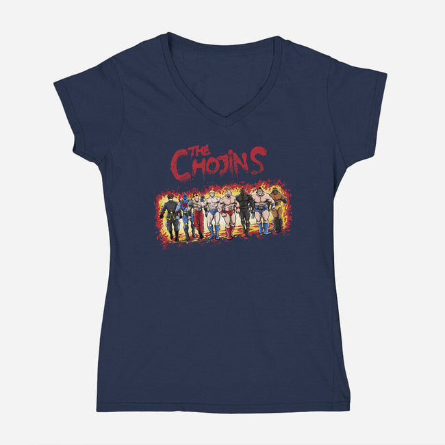 The Chojins-Womens-V-Neck-Tee-zascanauta