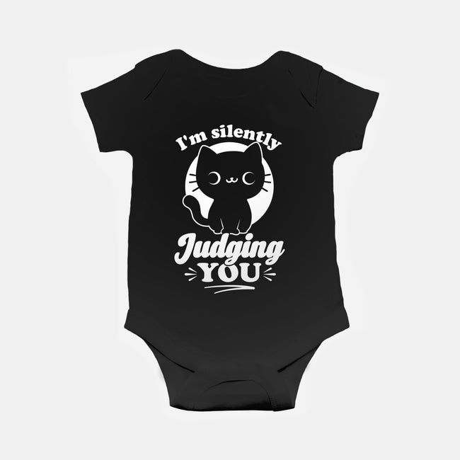 Cat Judges You-Baby-Basic-Onesie-Studio Mootant