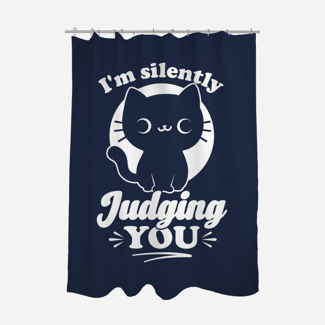 Cat Judges You-None-Polyester-Shower Curtain-Studio Mootant