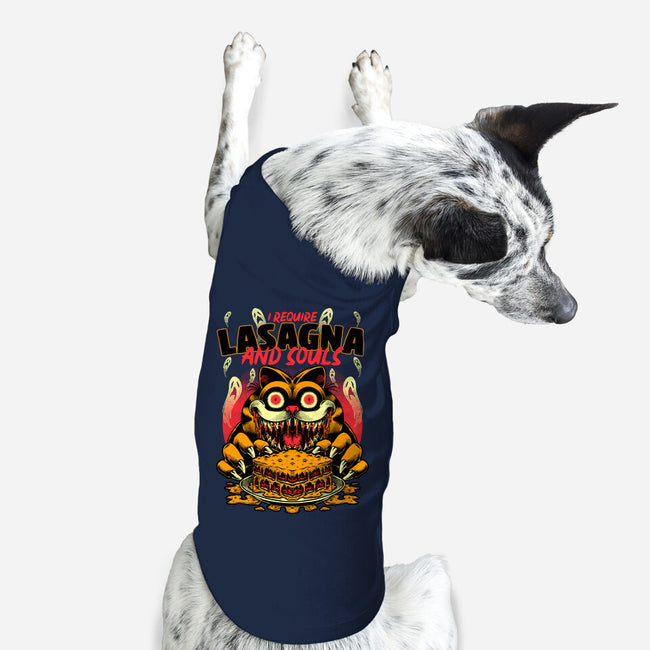 Creepy Cat Lasagna-Dog-Basic-Pet Tank-Studio Mootant