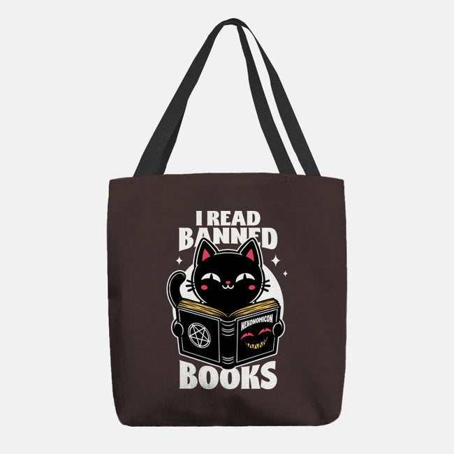 Cat Book Necronomicon-None-Basic Tote-Bag-Studio Mootant