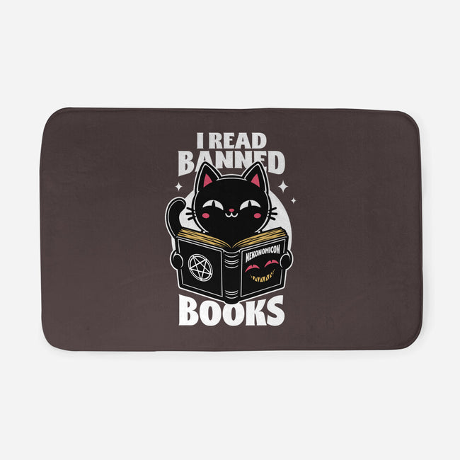 Cat Book Necronomicon-None-Memory Foam-Bath Mat-Studio Mootant