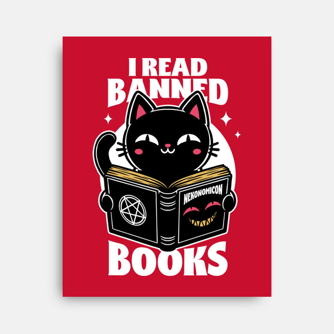 Cat Book Necronomicon-None-Stretched-Canvas-Studio Mootant