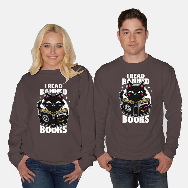 Cat Book Necronomicon-Unisex-Crew Neck-Sweatshirt-Studio Mootant