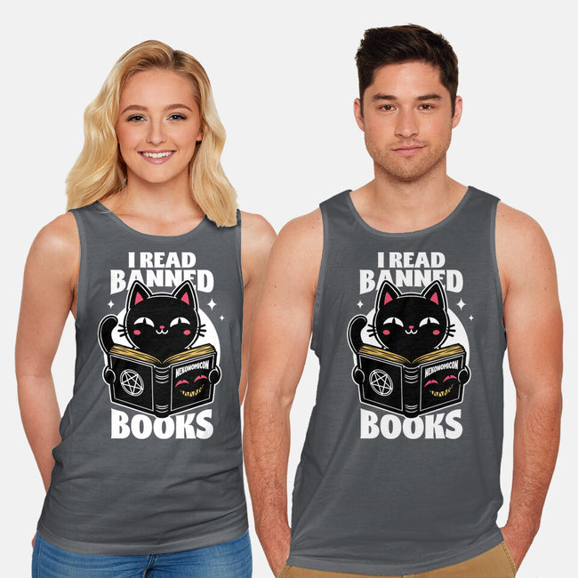 Cat Book Necronomicon-Unisex-Basic-Tank-Studio Mootant