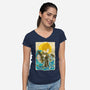 Great Wave Cloud-Womens-V-Neck-Tee-hypertwenty