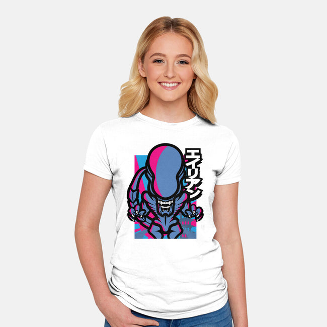 Alien Attack-Womens-Fitted-Tee-jrberger