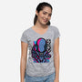 Alien Attack-Womens-V-Neck-Tee-jrberger