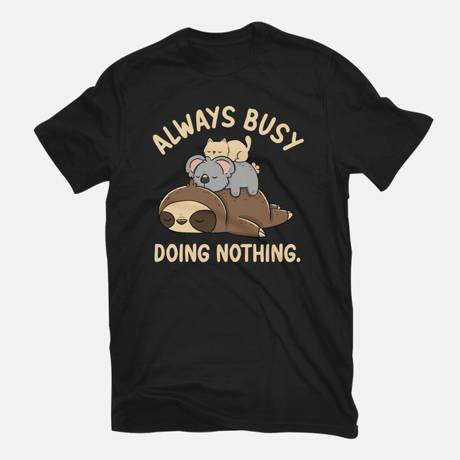 Always Busy Doing Nothing-Mens-Basic-Tee-tobefonseca