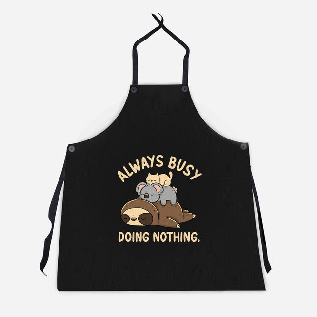 Always Busy Doing Nothing-Unisex-Kitchen-Apron-tobefonseca