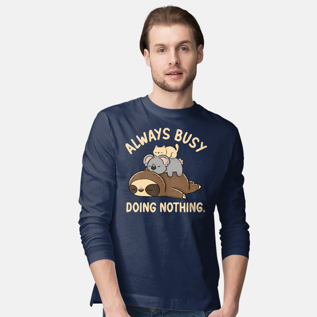 Always Busy Doing Nothing-Mens-Long Sleeved-Tee-tobefonseca