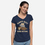 Always Busy Doing Nothing-Womens-V-Neck-Tee-tobefonseca