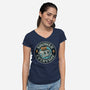 Shower Everyday Vintage Toaster-Womens-V-Neck-Tee-tobefonseca