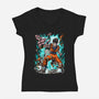 Gohan Vs Boo-Womens-V-Neck-Tee-Knegosfield