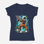 Gohan Vs Boo-Womens-V-Neck-Tee-Knegosfield