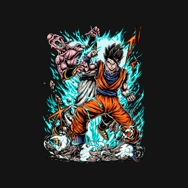 Gohan Vs Boo-None-Removable Cover-Throw Pillow-Knegosfield