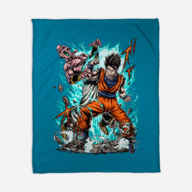 Gohan Vs Boo-None-Fleece-Blanket-Knegosfield