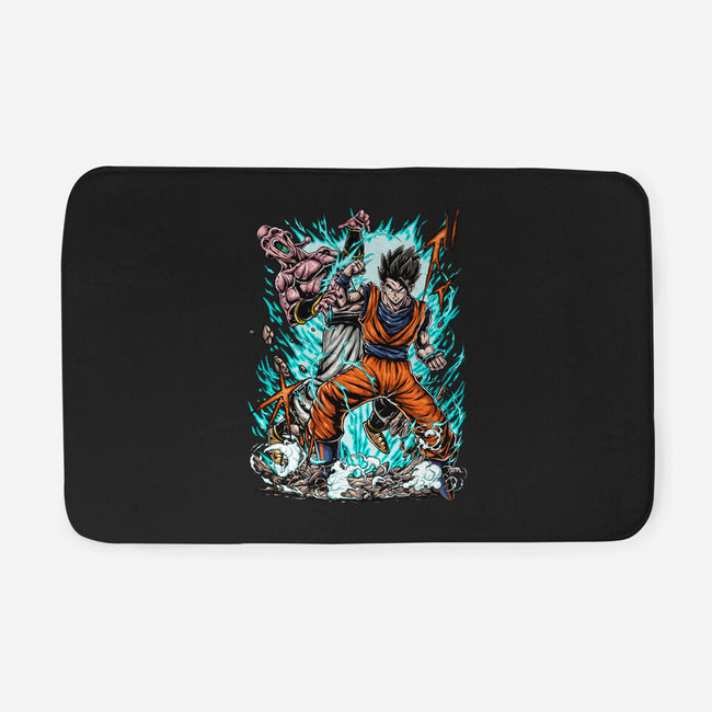 Gohan Vs Boo-None-Memory Foam-Bath Mat-Knegosfield