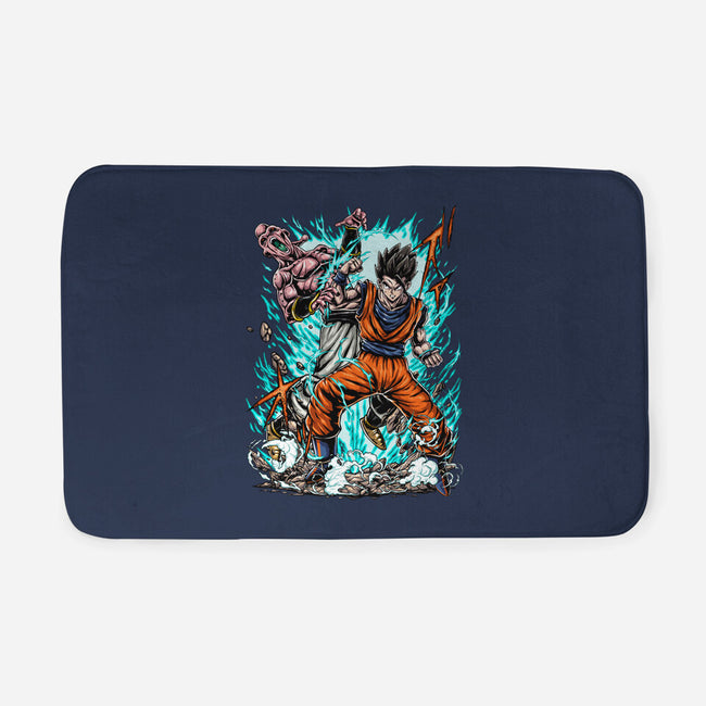 Gohan Vs Boo-None-Memory Foam-Bath Mat-Knegosfield