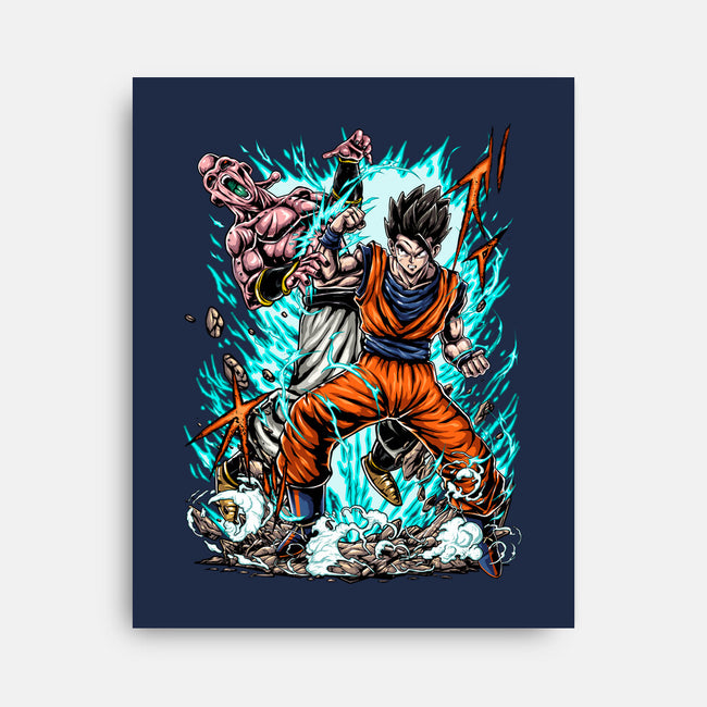 Gohan Vs Boo-None-Stretched-Canvas-Knegosfield