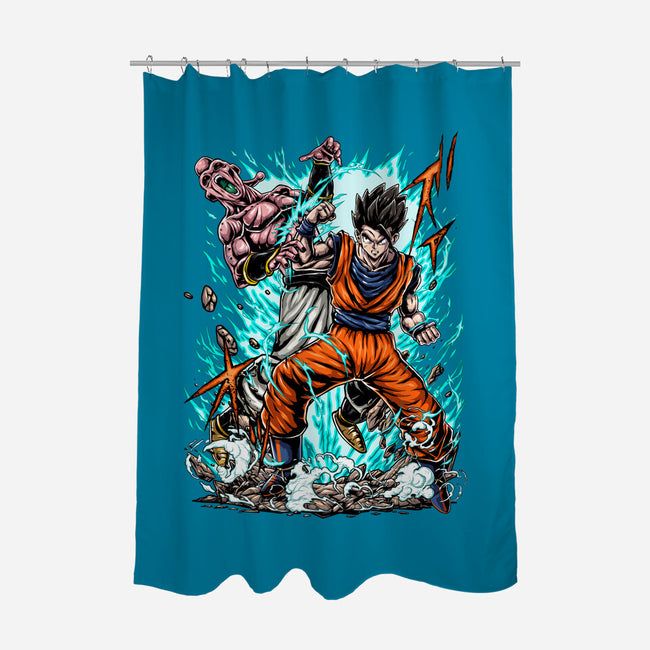 Gohan Vs Boo-None-Polyester-Shower Curtain-Knegosfield