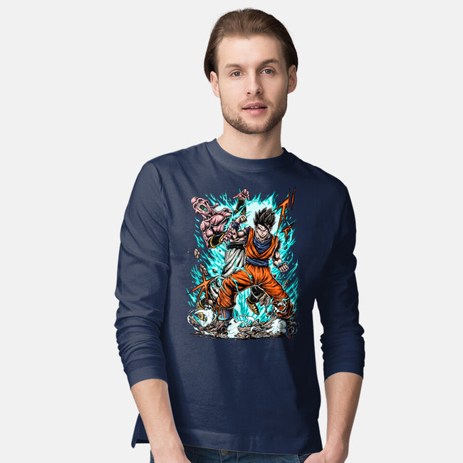 Gohan Vs Boo-Mens-Long Sleeved-Tee-Knegosfield