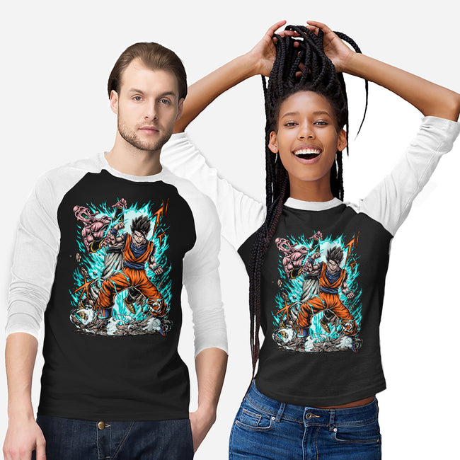 Gohan Vs Boo-Unisex-Baseball-Tee-Knegosfield