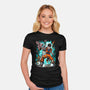 Gohan Vs Boo-Womens-Fitted-Tee-Knegosfield