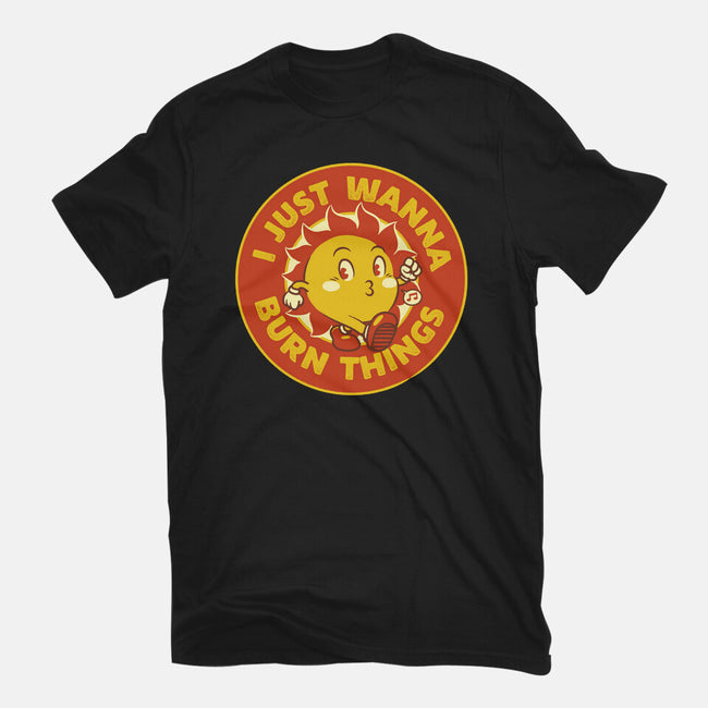 I Just Wanna Burn Things-Womens-Fitted-Tee-tobefonseca