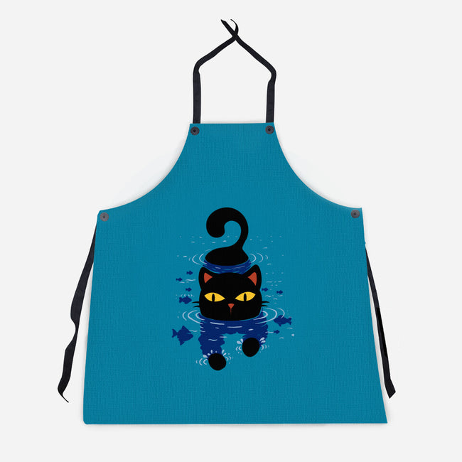 Paws In Water-Unisex-Kitchen-Apron-erion_designs