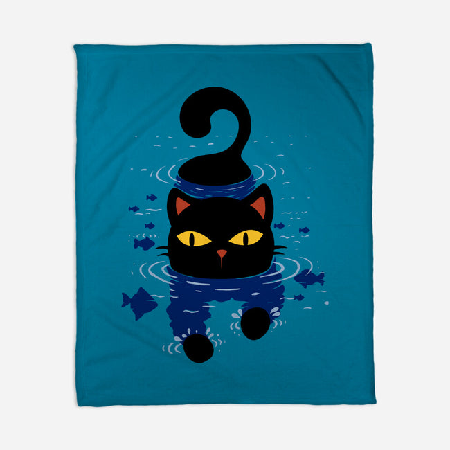 Paws In Water-None-Fleece-Blanket-erion_designs