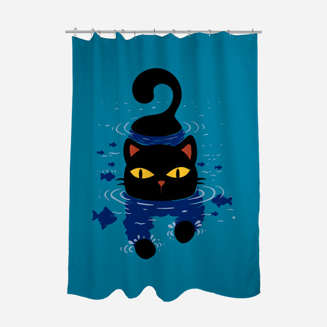 Paws In Water-None-Polyester-Shower Curtain-erion_designs