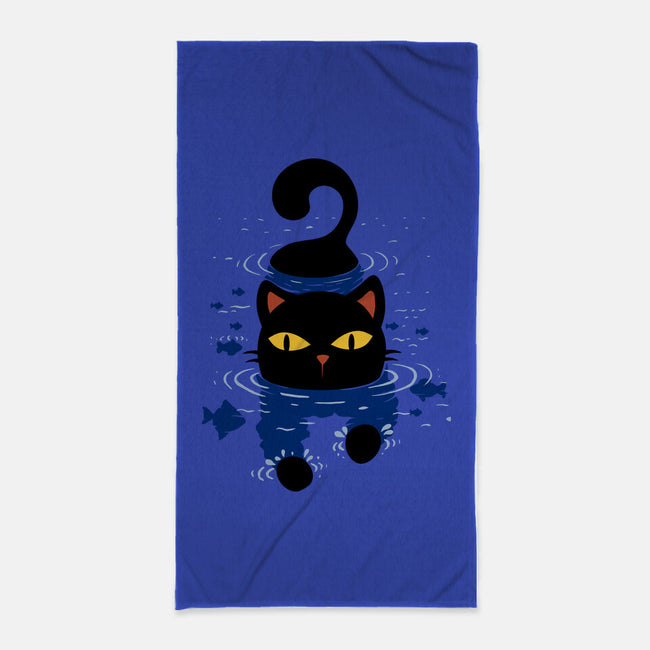 Paws In Water-None-Beach-Towel-erion_designs