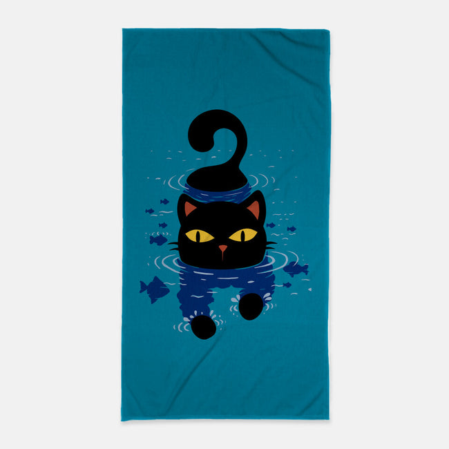 Paws In Water-None-Beach-Towel-erion_designs